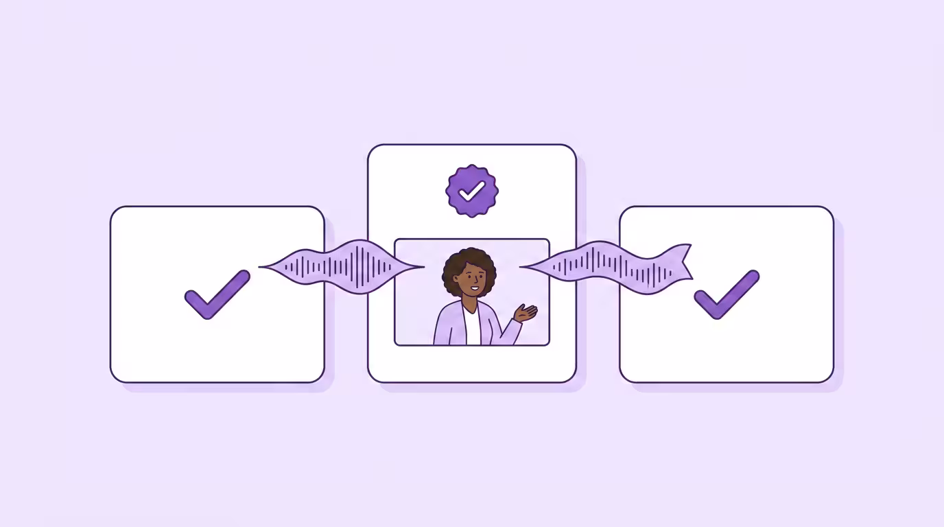 Vergleich der besten KI-Videoübersetzer: drei Ranking-Karten, das Top-Tool mit Verifiziert-Badge und Sprecher-Video, die anderen mit Häkchen markiert